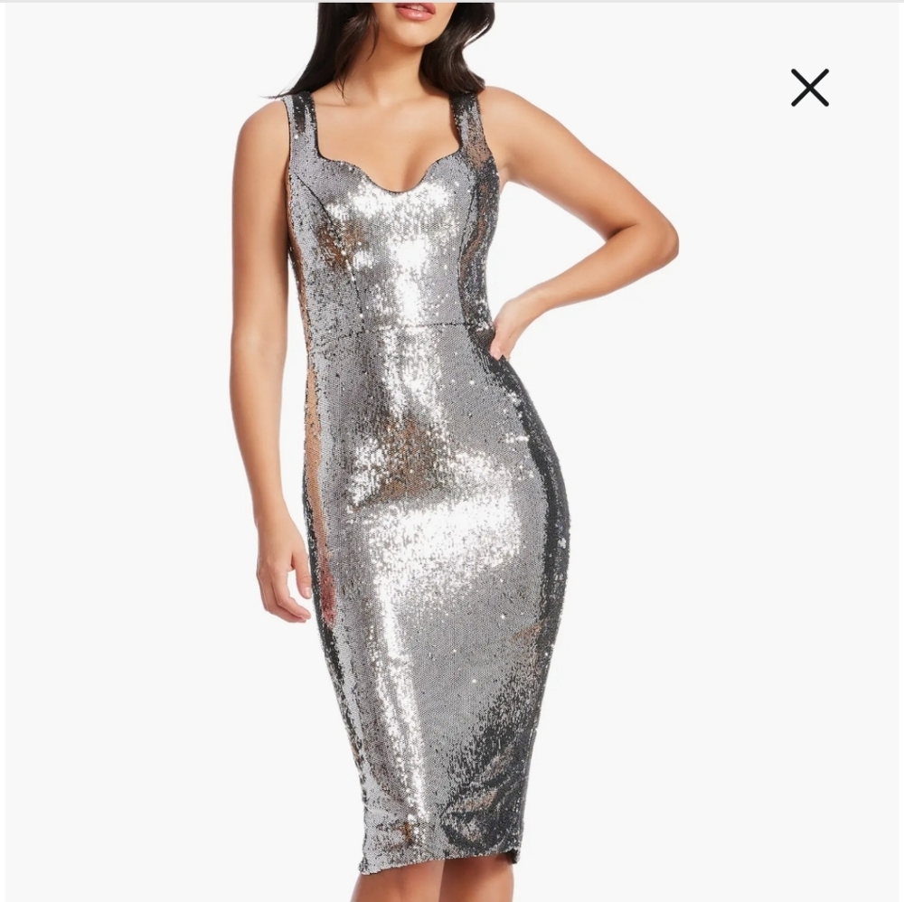Dress the Population Sloane Sequin Sheath Dress Size XS NWT